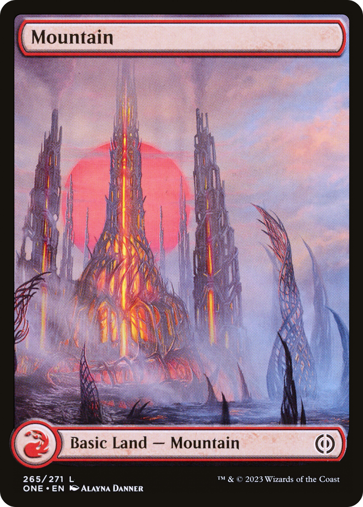 Mountain (265) (Full-Art) [Phyrexia: All Will Be One] | Fandemonia Ltd