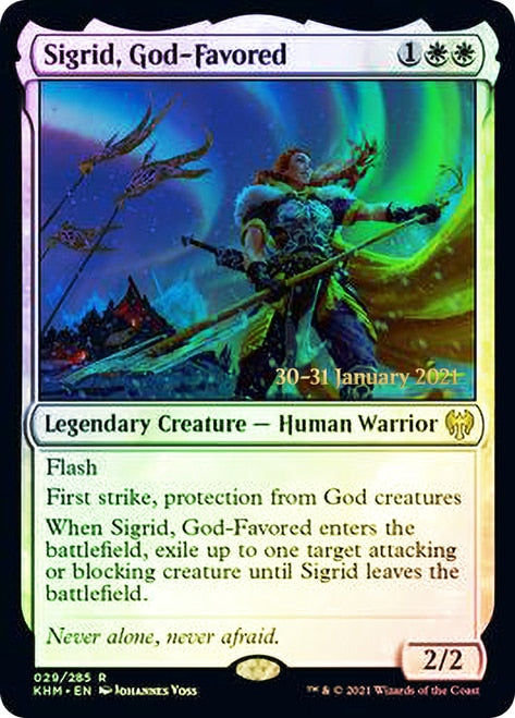 Sigrid, God-Favored  [Kaldheim Prerelease Promos] | Fandemonia Ltd