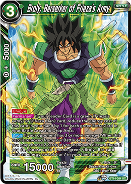 Broly, Berserker of Frieza's Army (BT14-084) [Cross Spirits] | Fandemonia Ltd