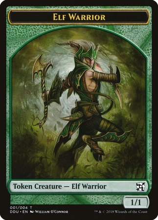 Elf Warrior Token [Duel Decks: Elves vs. Inventors Tokens] | Fandemonia Ltd