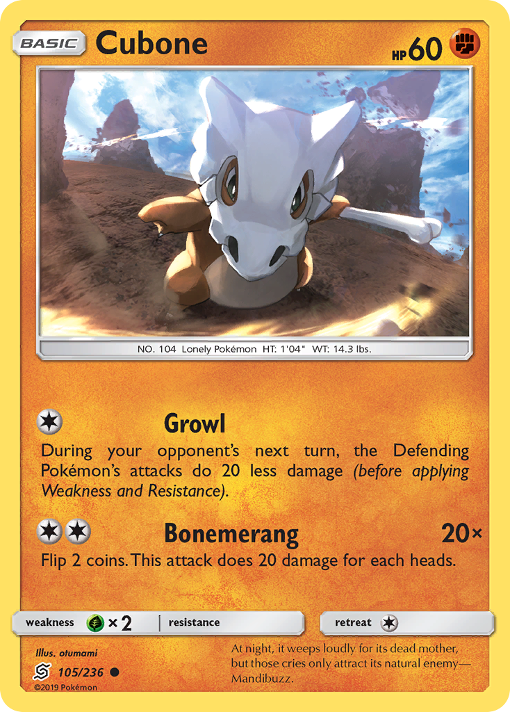 Cubone (105/236) [Sun & Moon: Unified Minds] | Fandemonia Ltd