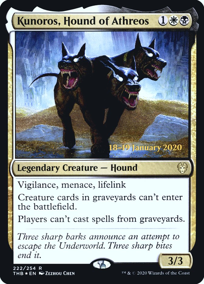 Kunoros, Hound of Athreos [Theros Beyond Death Prerelease Promos] | Fandemonia Ltd