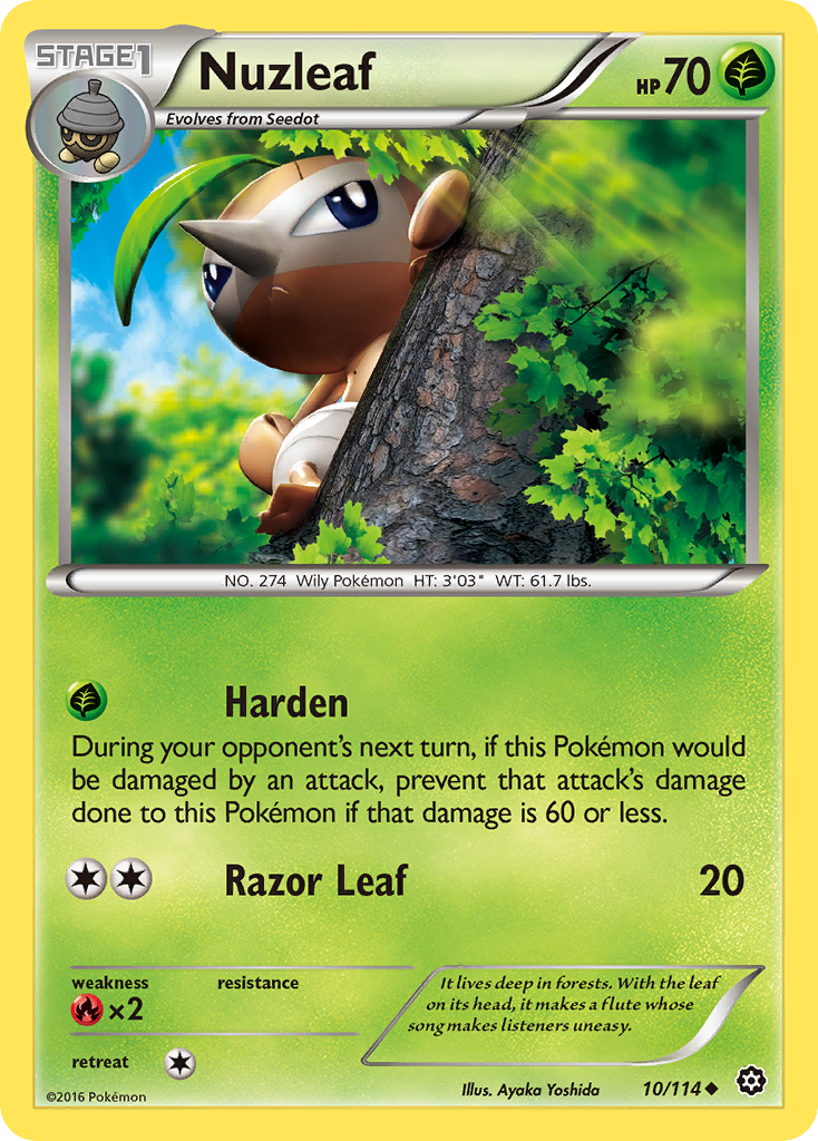 Nuzleaf (10/114) [XY: Steam Siege] | Fandemonia Ltd