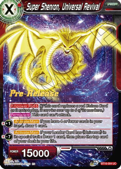 Super Shenron, Universal Revival (BT16-004) [Realm of the Gods Prerelease Promos] | Fandemonia Ltd