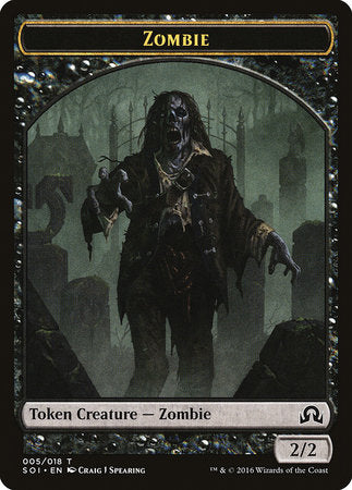 Zombie Token [Shadows over Innistrad Tokens] | Fandemonia Ltd