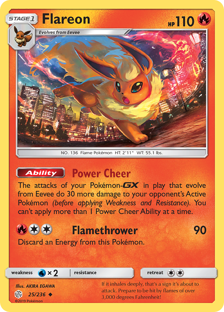 Flareon (25/236) [Sun & Moon: Cosmic Eclipse] | Fandemonia Ltd