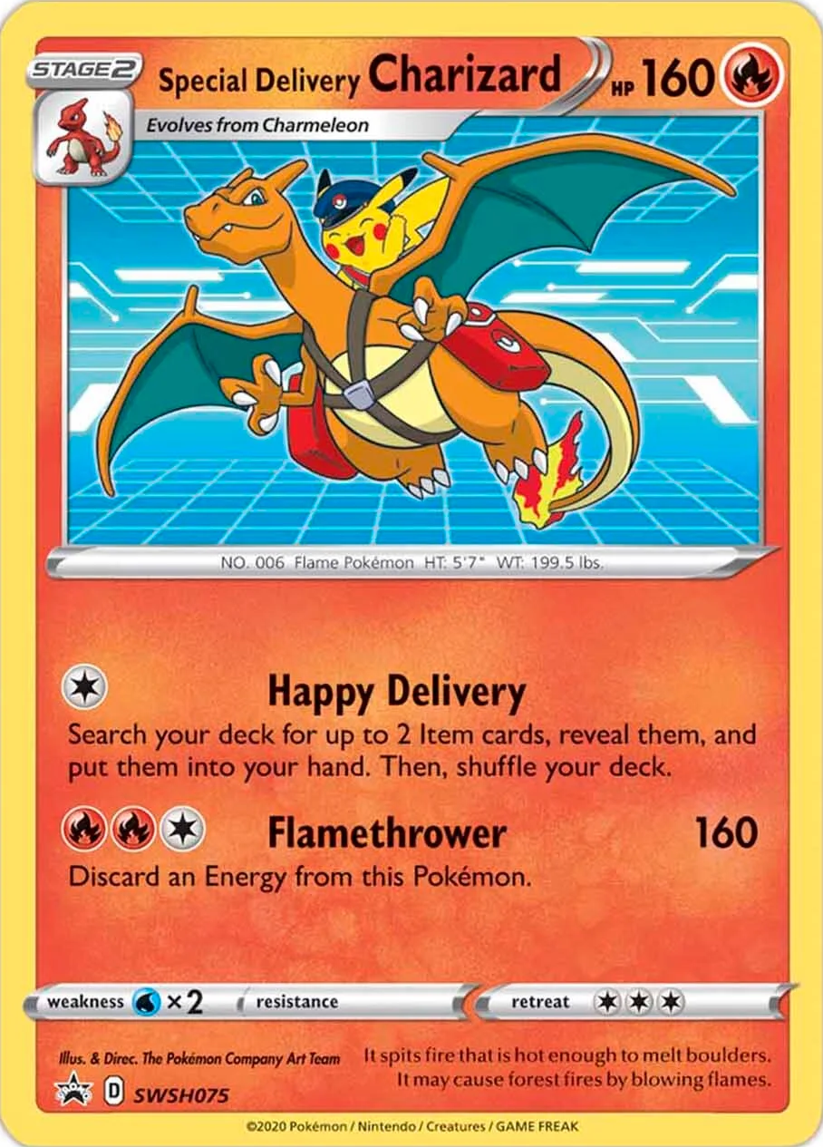 Special Delivery Charizard (SWSH075) [Sword & Shield: Black Star Promos] | Fandemonia Ltd