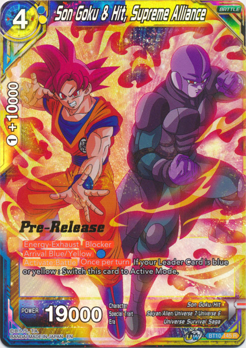 Son Goku & Hit, Supreme Alliance (BT10-145) [Rise of the Unison Warrior Prerelease Promos] | Fandemonia Ltd