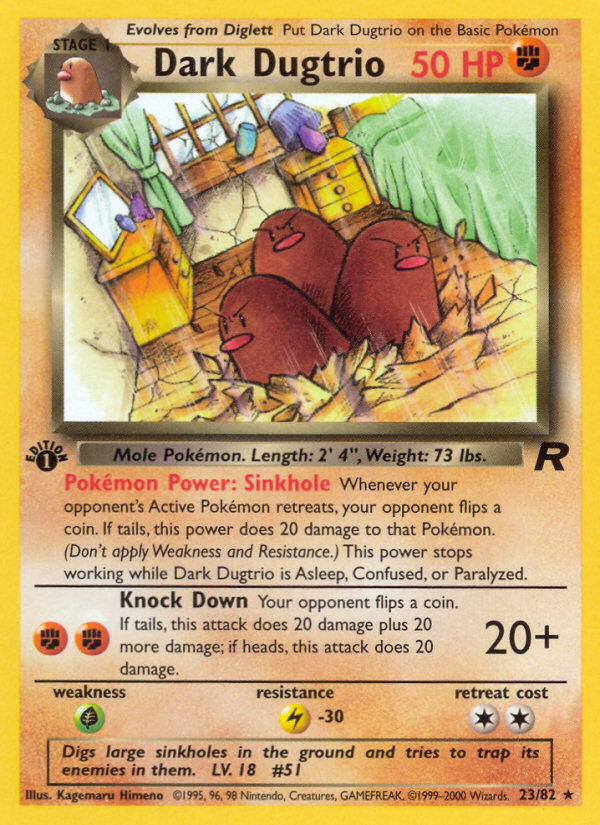 Dark Dugtrio (23/82) [Team Rocket 1st Edition] | Fandemonia Ltd