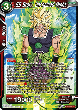 SS Broly, Unchained Might (Uncommon) [BT13-025] | Fandemonia Ltd