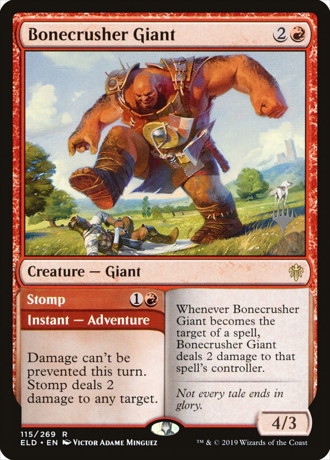 Bonecrusher Giant // Stomp (Promo Pack) [Throne of Eldraine Promos] | Fandemonia Ltd