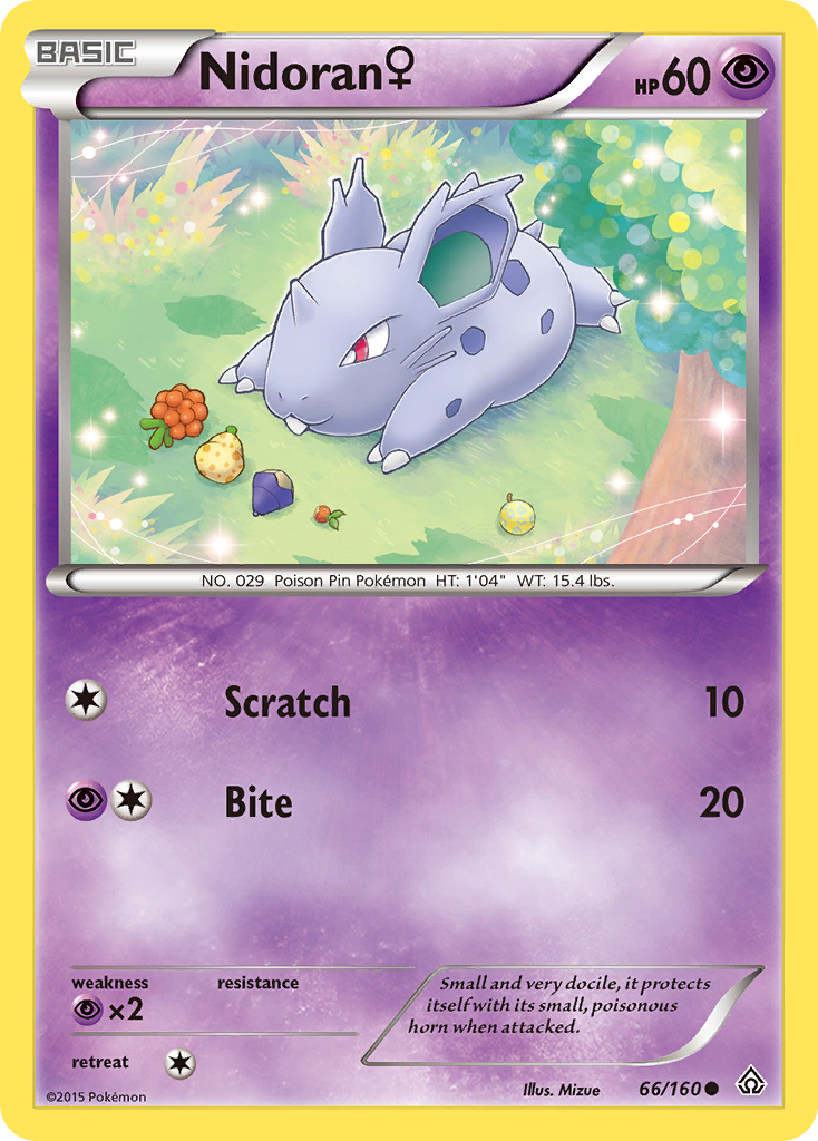 Nidoran (66/160) (Female) [XY: Primal Clash] | Fandemonia Ltd