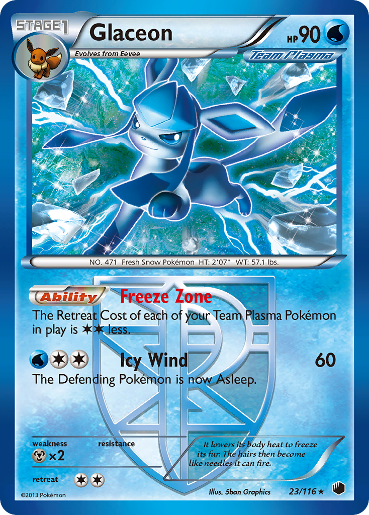 Glaceon (23/116) [Black & White: Plasma Freeze] | Fandemonia Ltd