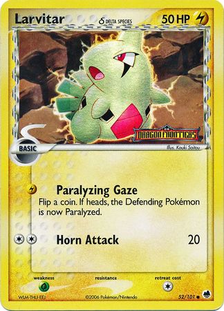 Larvitar (52/101) (Delta Species) (Stamped) [EX: Dragon Frontiers] | Fandemonia Ltd