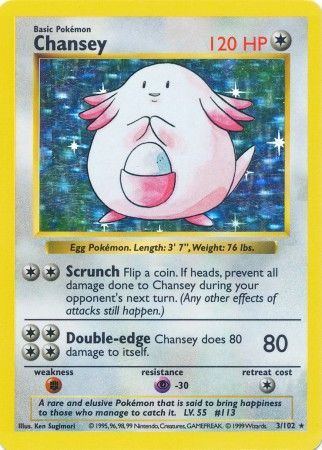 Chansey (3/102) [Base Set Shadowless Unlimited] | Fandemonia Ltd