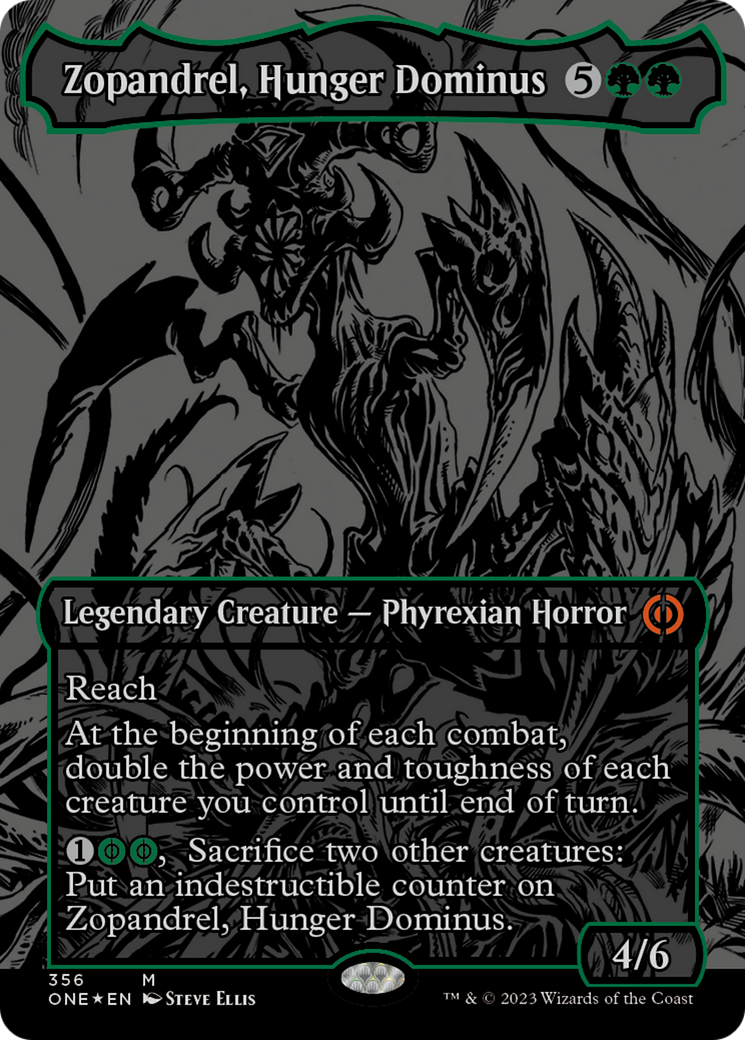 Zopandrel, Hunger Dominus (Oil Slick Raised Foil) [Phyrexia: All Will Be One] | Fandemonia Ltd