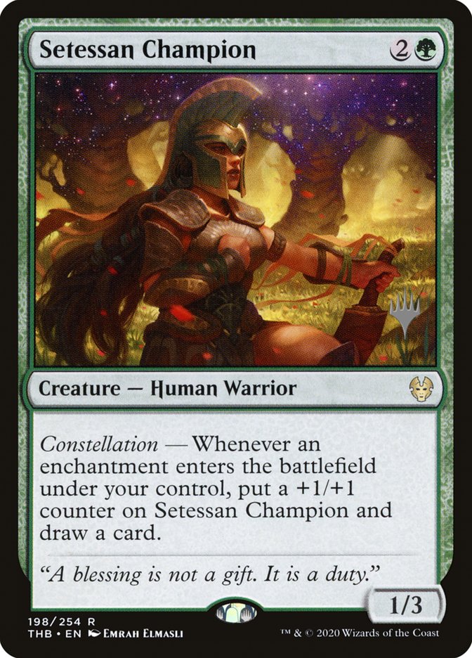 Setessan Champion (Promo Pack) [Theros Beyond Death Promos] | Fandemonia Ltd