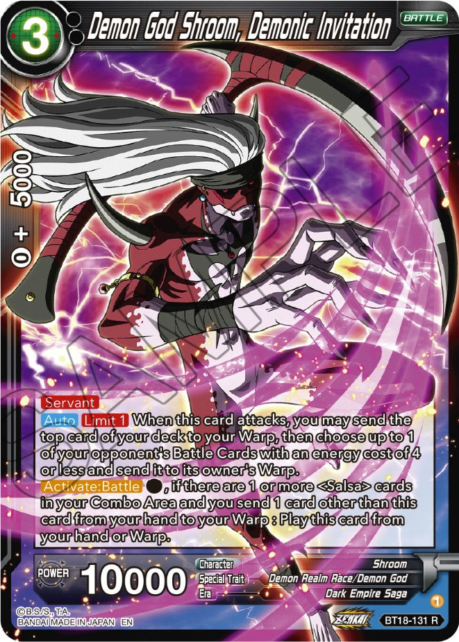 Demon God Shroom, Demonic Invitation (BT18-131) [Dawn of the Z-Legends] | Fandemonia Ltd