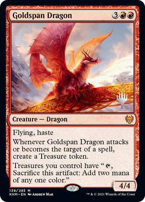 Goldspan Dragon [Kaldheim Promo Pack] | Fandemonia Ltd