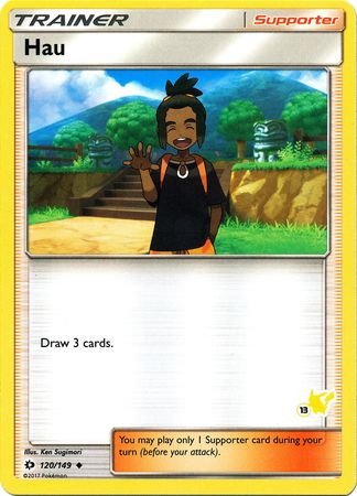 Hau (120/149) (Pikachu Stamp #13) [Battle Academy 2020] | Fandemonia Ltd