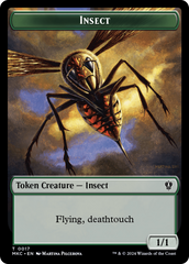 Clue // Insect (0017) Double-Sided Token [Murders at Karlov Manor Commander Tokens] | Fandemonia Ltd