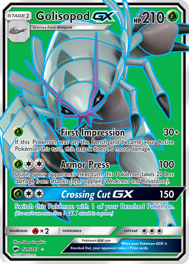 Golisopod GX (129/147) [Sun & Moon: Burning Shadows] | Fandemonia Ltd