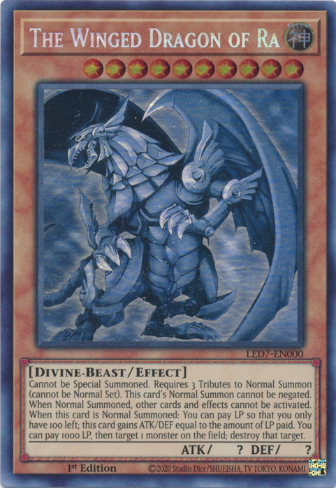 The Winged Dragon of Ra (Ghost Rare) [LED7-EN000] Ghost Rare | Fandemonia Ltd