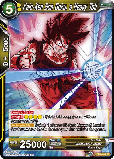 Kaio-Ken Son Goku, a Heavy Toll (EB1-44) [Battle Evolution Booster] | Fandemonia Ltd