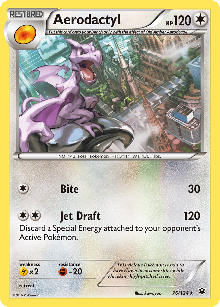 Aerodactyl (76/124) [XY: Fates Collide] | Fandemonia Ltd