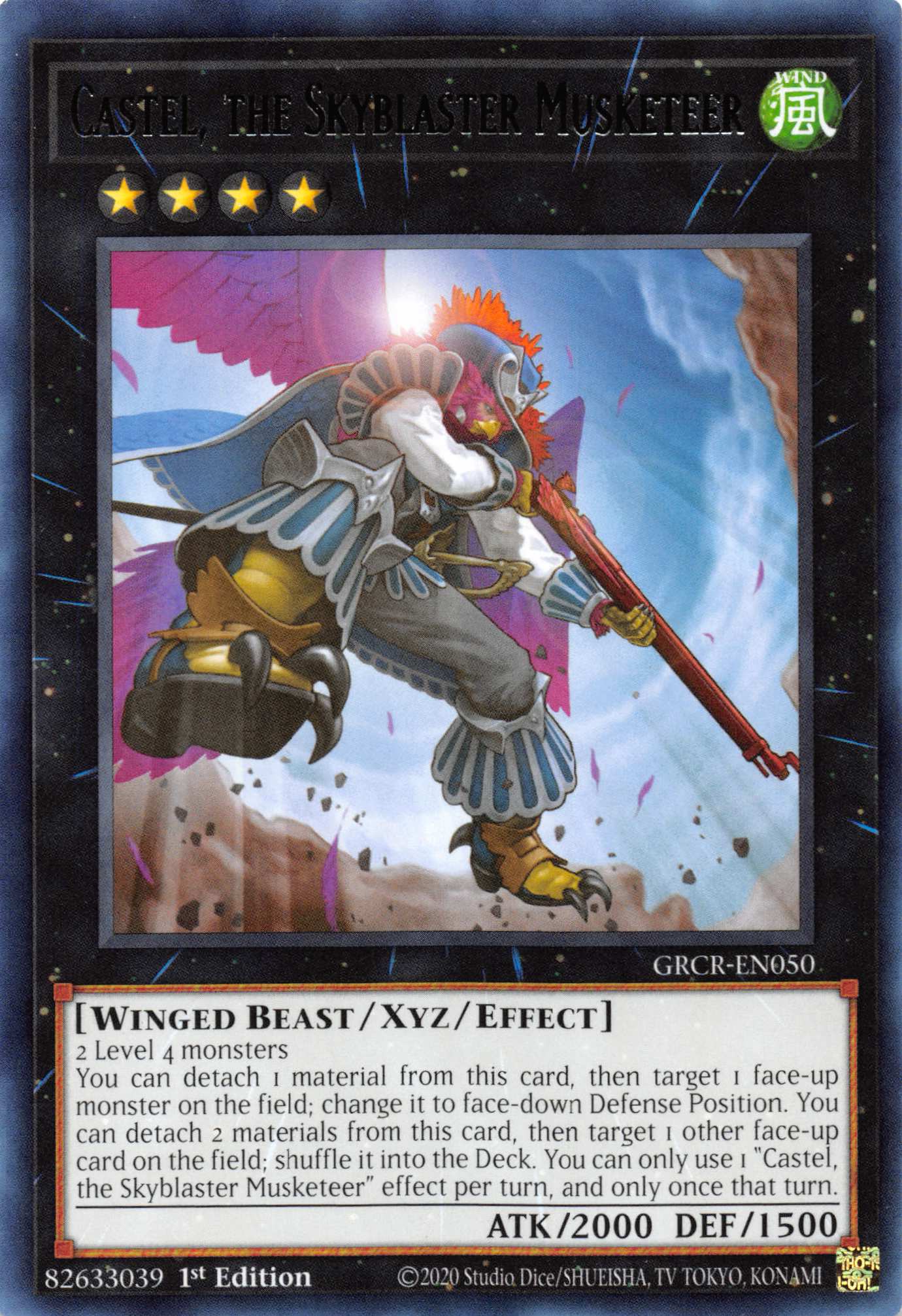 Castel, the Skyblaster Musketeer [GRCR-EN050] Rare | Fandemonia Ltd