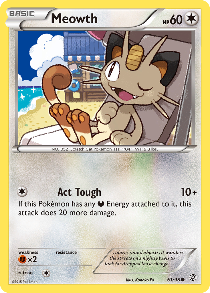 Meowth (61/98) [XY: Ancient Origins] | Fandemonia Ltd