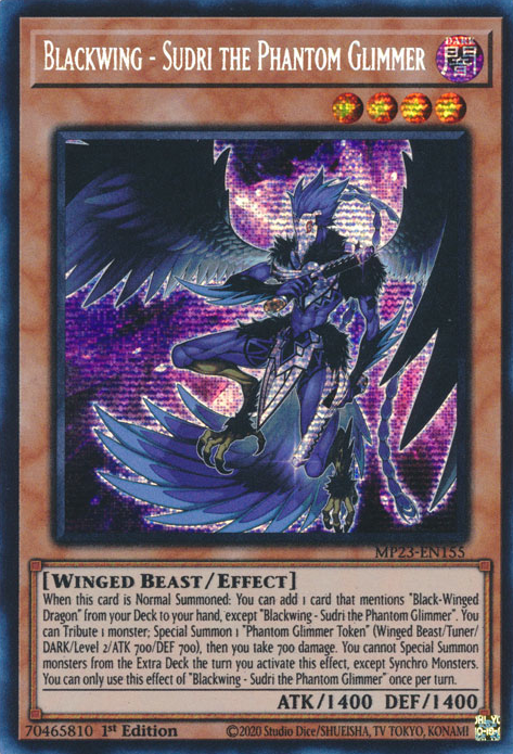 Blackwing - Sudri the Phantom Glimmer [MP23-EN155] Prismatic Secret Rare | Fandemonia Ltd