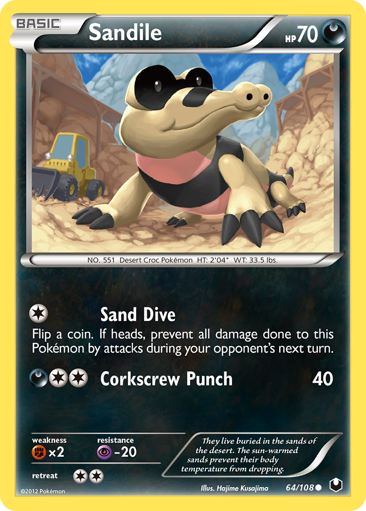 Sandile (64/108) [Black & White: Dark Explorers] | Fandemonia Ltd