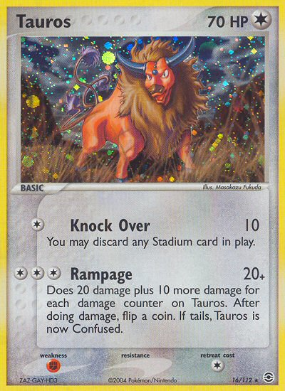 Tauros (16/112) [EX: FireRed & LeafGreen] | Fandemonia Ltd