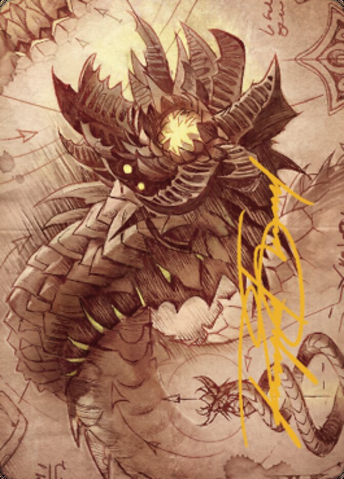 Wurmcoil Engine Art Card (Gold-Stamped Signature) [The Brothers' War Art Series] | Fandemonia Ltd