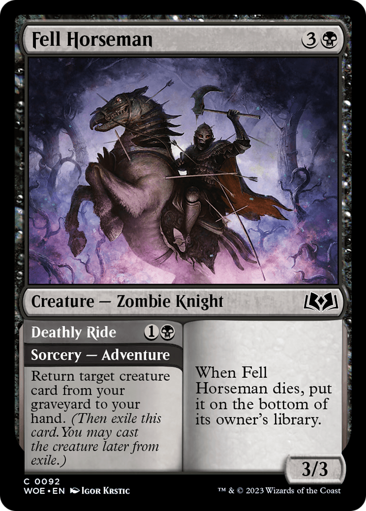 Fell Horseman // Deathly Ride [Wilds of Eldraine] | Fandemonia Ltd