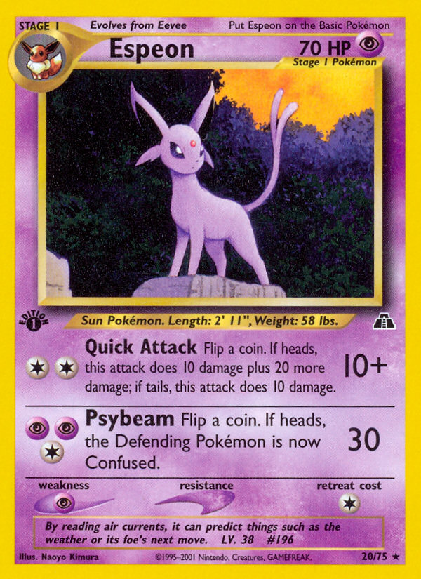 Espeon (20/75) [Neo Discovery 1st Edition] | Fandemonia Ltd