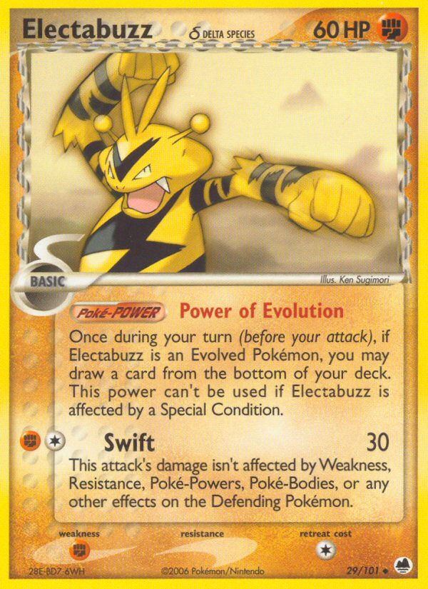 Electabuzz (29/101) (Delta Species) [EX: Dragon Frontiers] | Fandemonia Ltd