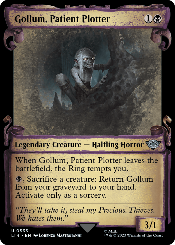 Gollum, Patient Plotter [The Lord of the Rings: Tales of Middle-Earth Showcase Scrolls] | Fandemonia Ltd