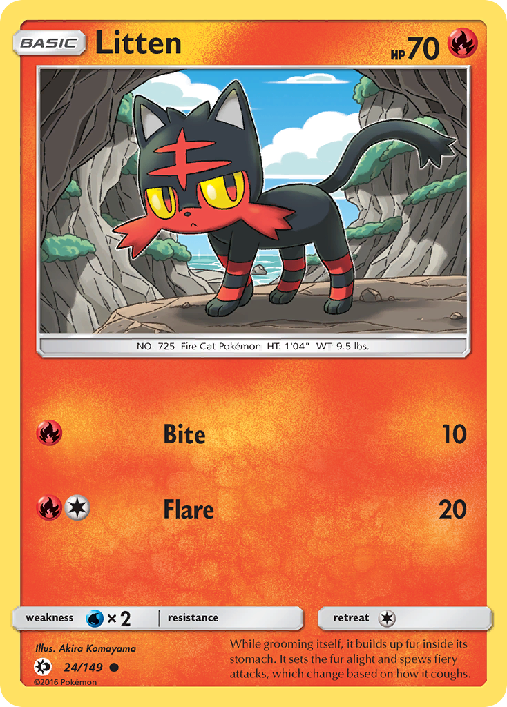 Litten (24/149) [Sun & Moon: Base Set] | Fandemonia Ltd