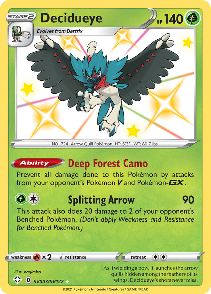 Decidueye (SV003/SV122) [Sword & Shield: Shining Fates] | Fandemonia Ltd