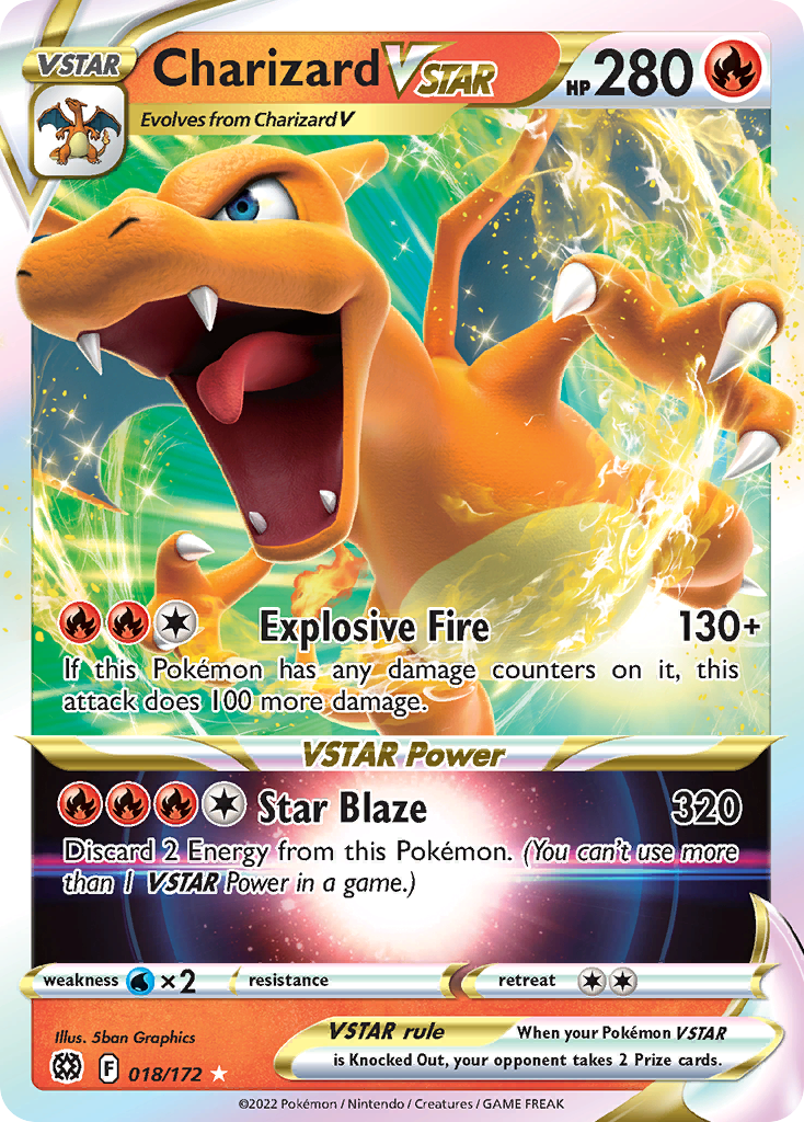 Charizard VSTAR (018/172) (Jumbo Card) [Sword & Shield: Brilliant Stars] | Fandemonia Ltd