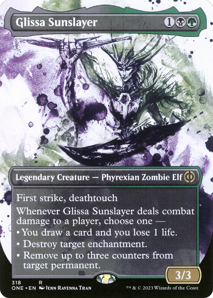 Glissa Sunslayer (Borderless Ichor) [Phyrexia: All Will Be One] | Fandemonia Ltd