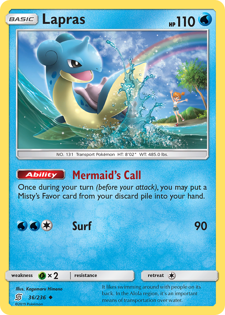 Lapras (36/236) [Sun & Moon: Unified Minds] | Fandemonia Ltd