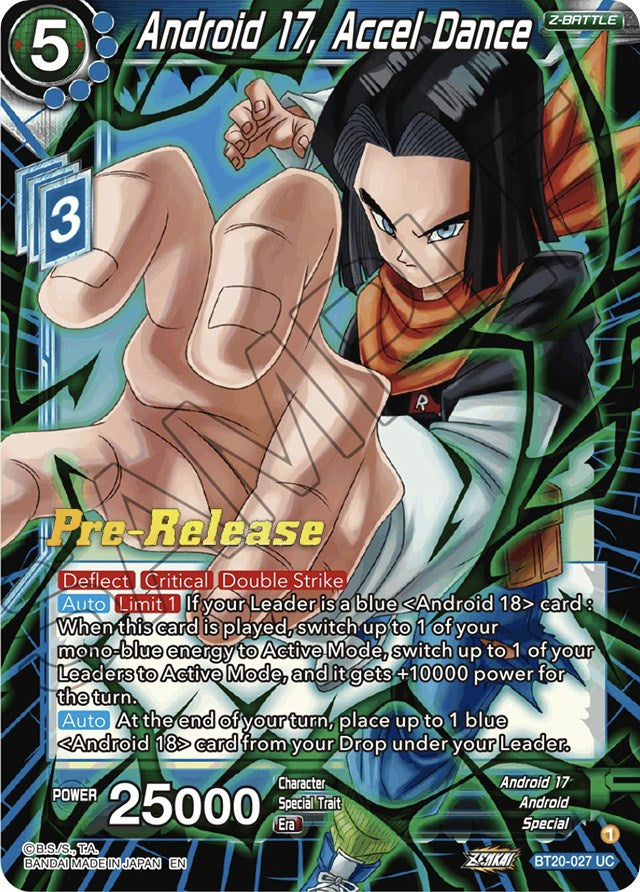 Android 17, Accel Dance (BT20-027) [Power Absorbed Prerelease Promos] | Fandemonia Ltd