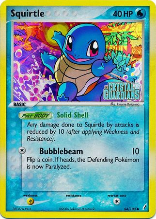 Squirtle (64/100) (Stamped) [EX: Crystal Guardians] | Fandemonia Ltd