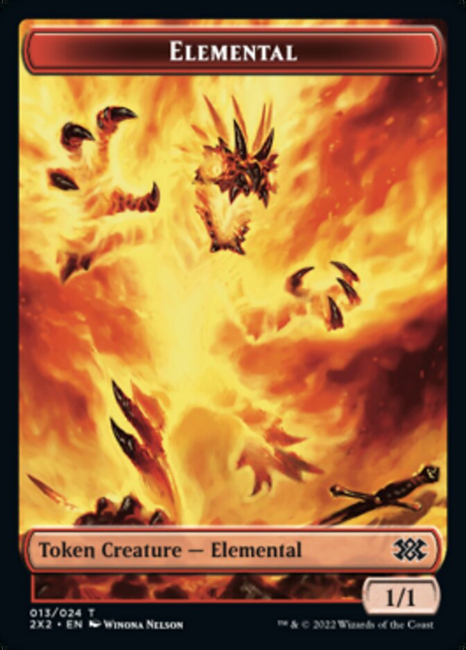 Elemental // Aven Initiate Double-sided Token [Double Masters 2022 Tokens] | Fandemonia Ltd