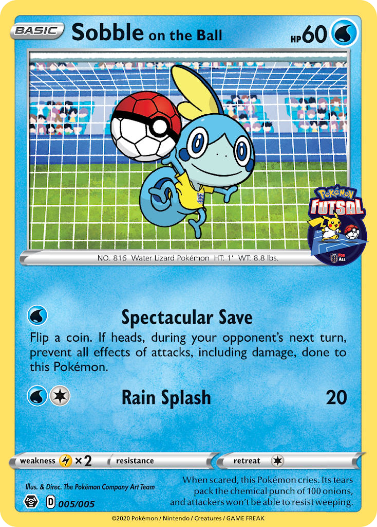 Sobble on the Ball (005/005) [Pokemon Futsal Collection] | Fandemonia Ltd