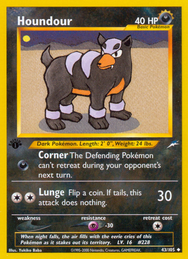 Houndour (43/105) [Neo Destiny 1st Edition] | Fandemonia Ltd