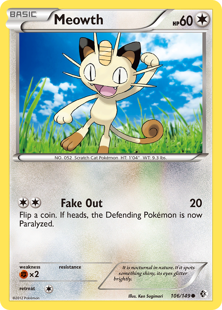 Meowth (106/149) [Black & White: Boundaries Crossed] | Fandemonia Ltd